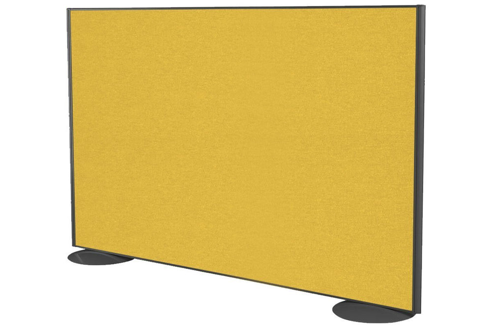 Freestanding Office Partition Screen Fabric Black Frame [1200H x 1600W]-mustard yellow pair of domed feet black 