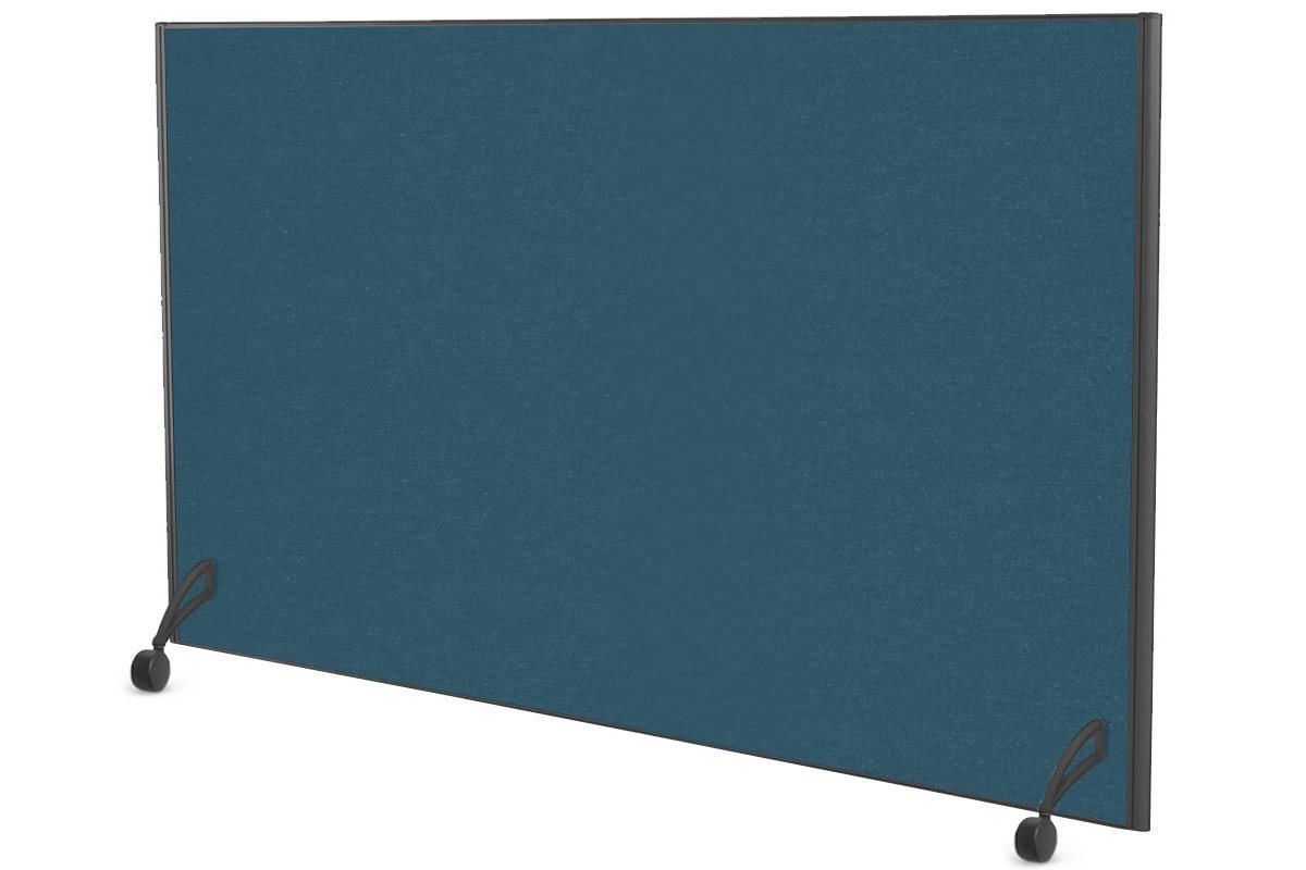 Freestanding Office Partition Screen Fabric Black Frame [1200H x 1800W] Jasonl deep blue pair of mobile legs with castors 