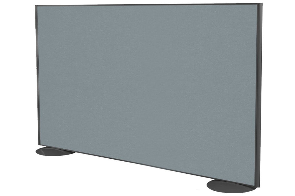 Freestanding Office Partition Screen Fabric Black Frame [1200H x 1800W]-cool grey pair of domed feet black 