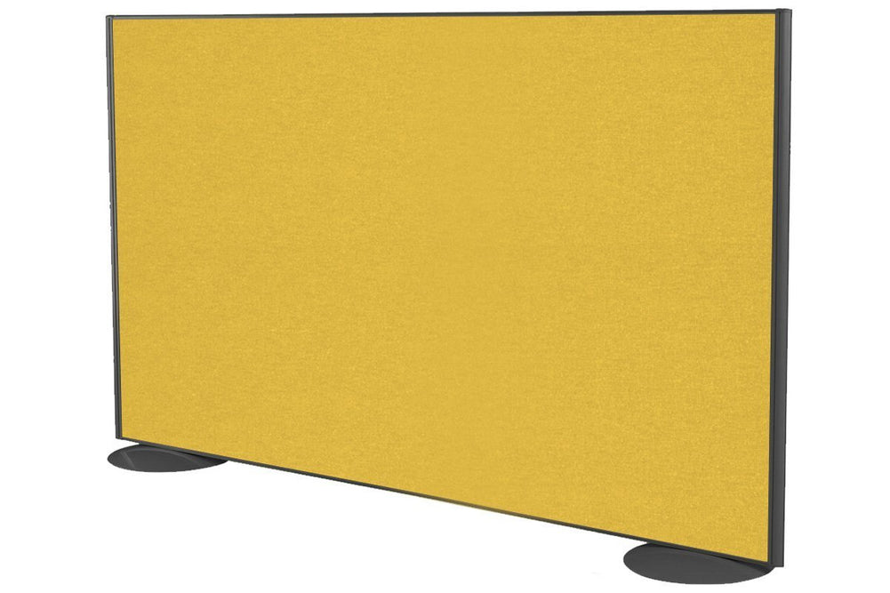 Freestanding Office Partition Screen Fabric Black Frame [1200H x 1800W]-mustard yellow pair of domed feet black 