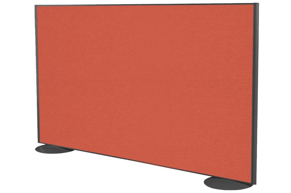 Freestanding Office Partition Screen Fabric Black Frame [1200H x 1800W]-orange squash pair of domed feet black 