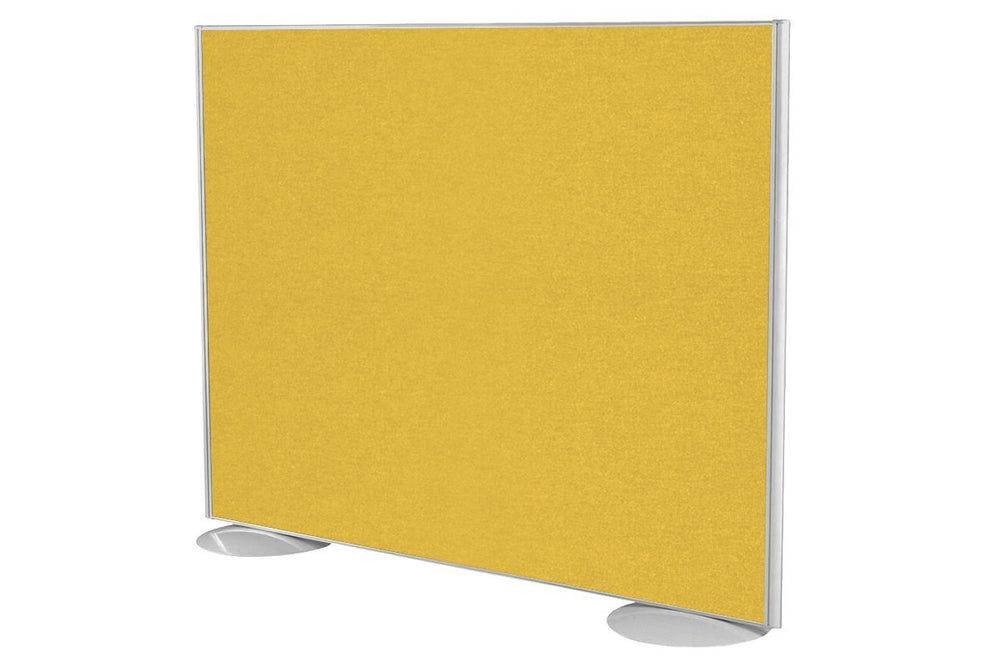 Freestanding Office Partition Screen Fabric White Frame [1200H x 1200W]-mustard yellow pair of domed feet black 