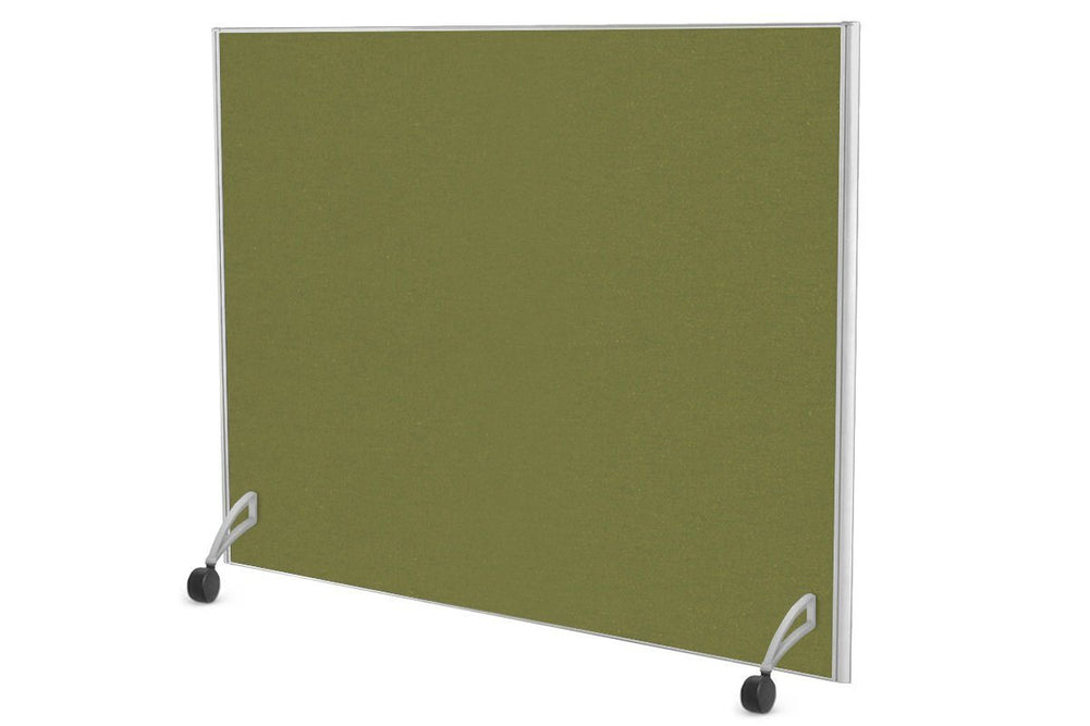 Freestanding Office Partition Screen Fabric White Frame [1200H x 1200W]-green moss pair of mobile legs with castors 