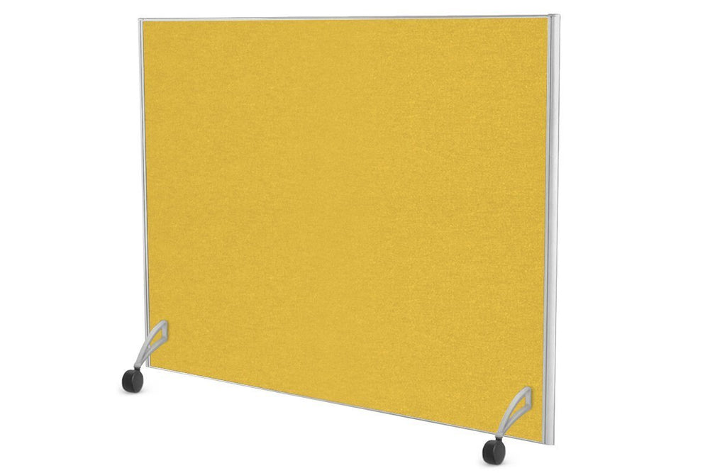 Freestanding Office Partition Screen Fabric White Frame [1200H x 1200W]-mustard yellow pair of mobile legs with castors 