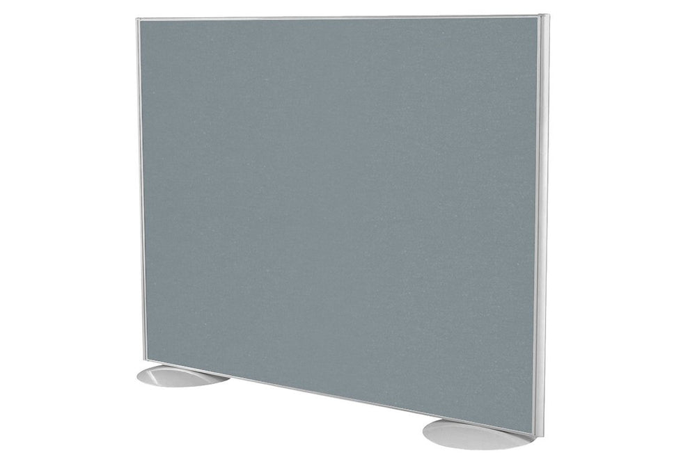 Freestanding Office Partition Screen Fabric White Frame [1200H x 1200W]-cool grey pair of domed feet black 
