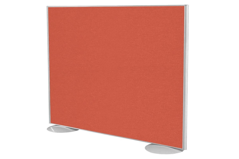 Freestanding Office Partition Screen Fabric White Frame [1200H x 1200W]-orange squash pair of domed feet black 