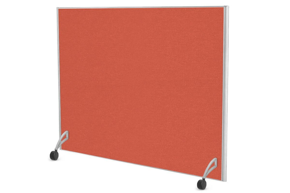 Freestanding Office Partition Screen Fabric White Frame [1200H x 1200W]-orange squash pair of mobile legs with castors 