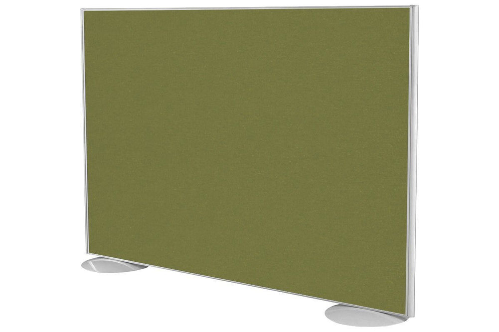 Freestanding Office Partition Screen Fabric White Frame [1200H x 1400W]-green moss pair of domed feet black 