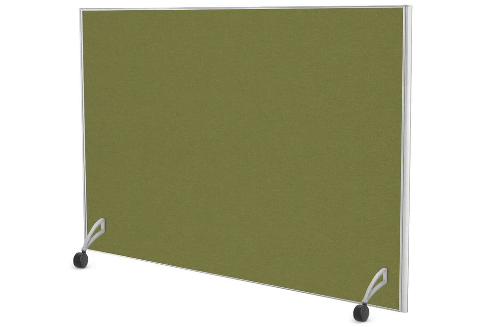 Freestanding Office Partition Screen Fabric White Frame [1200H x 1400W]-green moss pair of mobile legs with castors 