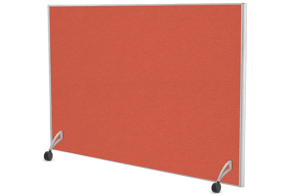 Freestanding Office Partition Screen Fabric White Frame [1200H x 1400W]-orange squash pair of mobile legs with castors 