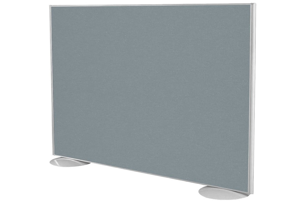 Freestanding Office Partition Screen Fabric White Frame [1200H x 1400W]-cool grey pair of domed feet black 