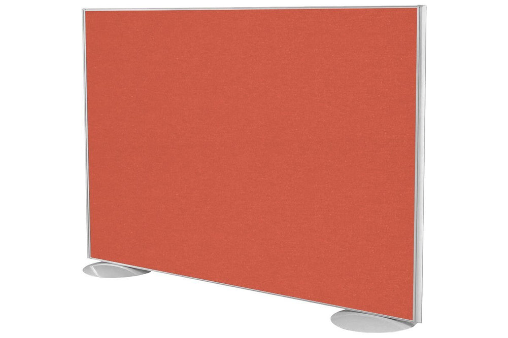 Freestanding Office Partition Screen Fabric White Frame [1200H x 1400W]-orange squash pair of domed feet black 