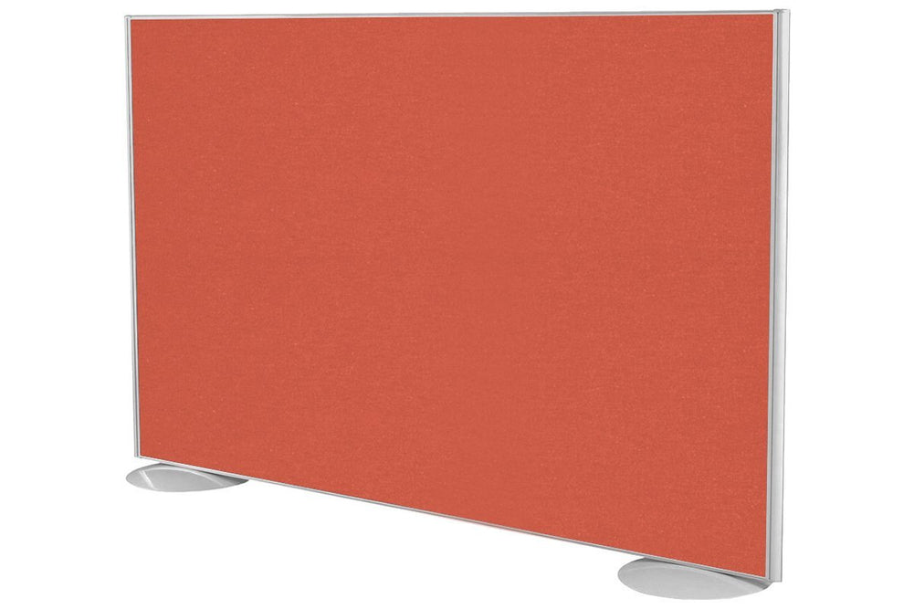 Freestanding Office Partition Screen Fabric White Frame [1200H x 1600W]-orange squash  