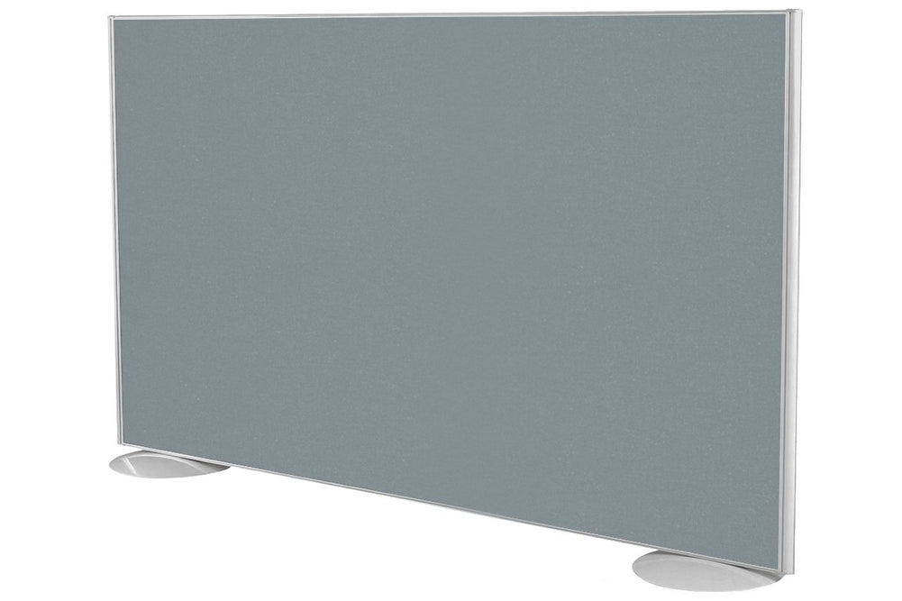 Freestanding Office Partition Screen Fabric White Frame [1200H x 1800W]-cool grey  
