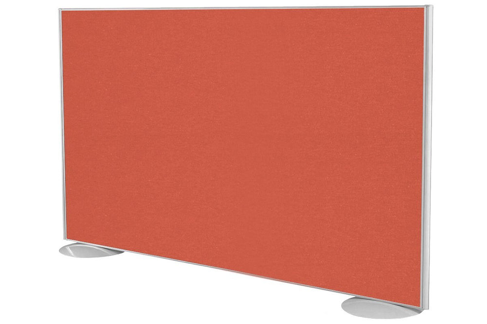 Freestanding Office Partition Screen Fabric White Frame [1200H x 1800W]-orange squash  