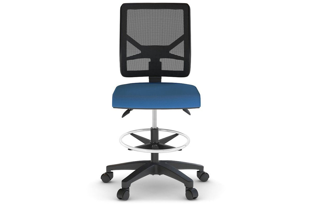 Heron Ergonomic Drafting Chair - Mesh Back-black black height adjustable 