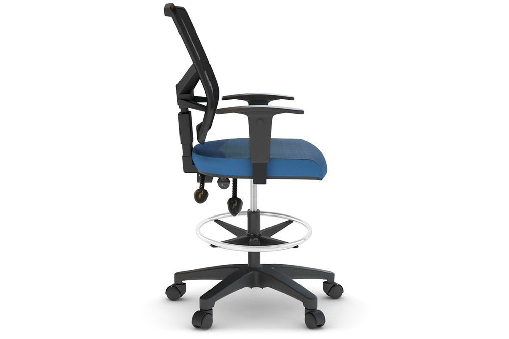 Heron Ergonomic Drafting Chair - Mesh Back-black black height adjustable 