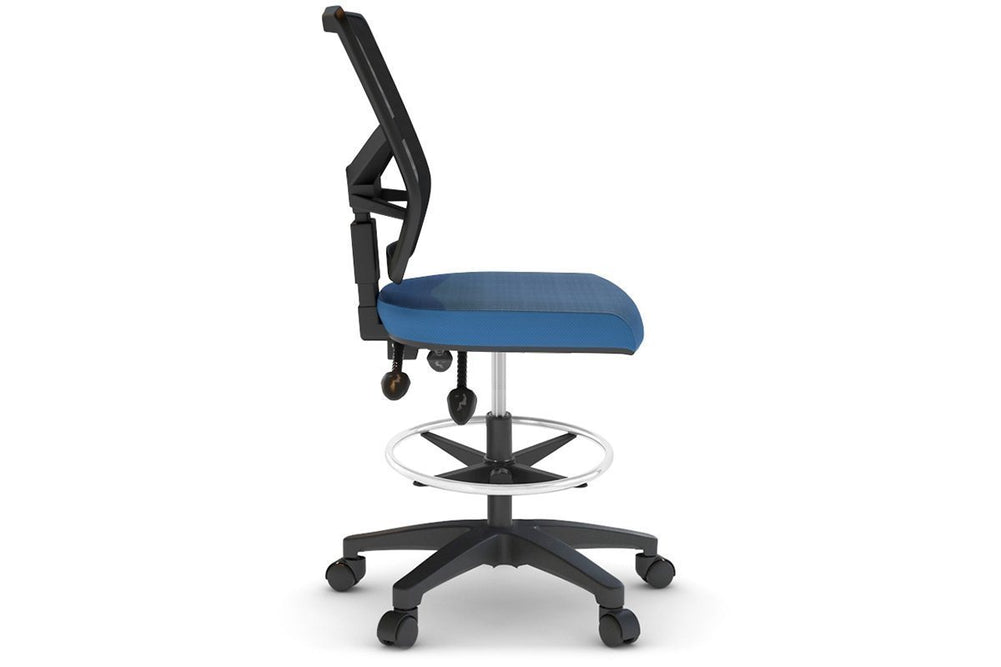 Heron Ergonomic Drafting Chair - Mesh Back-black black height adjustable 