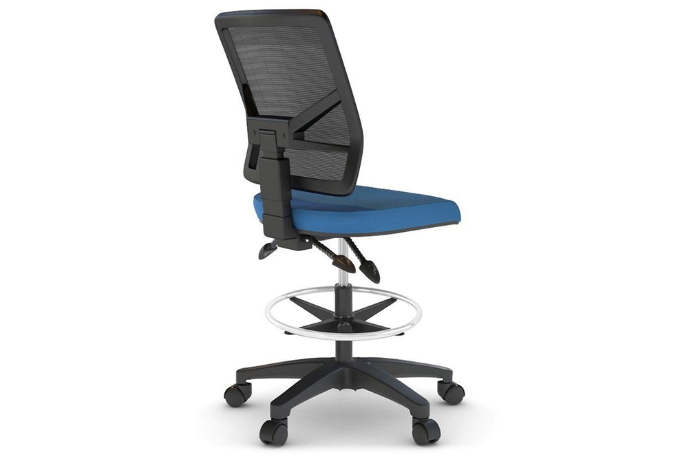Heron Ergonomic Drafting Chair - Mesh Back-black black height adjustable 