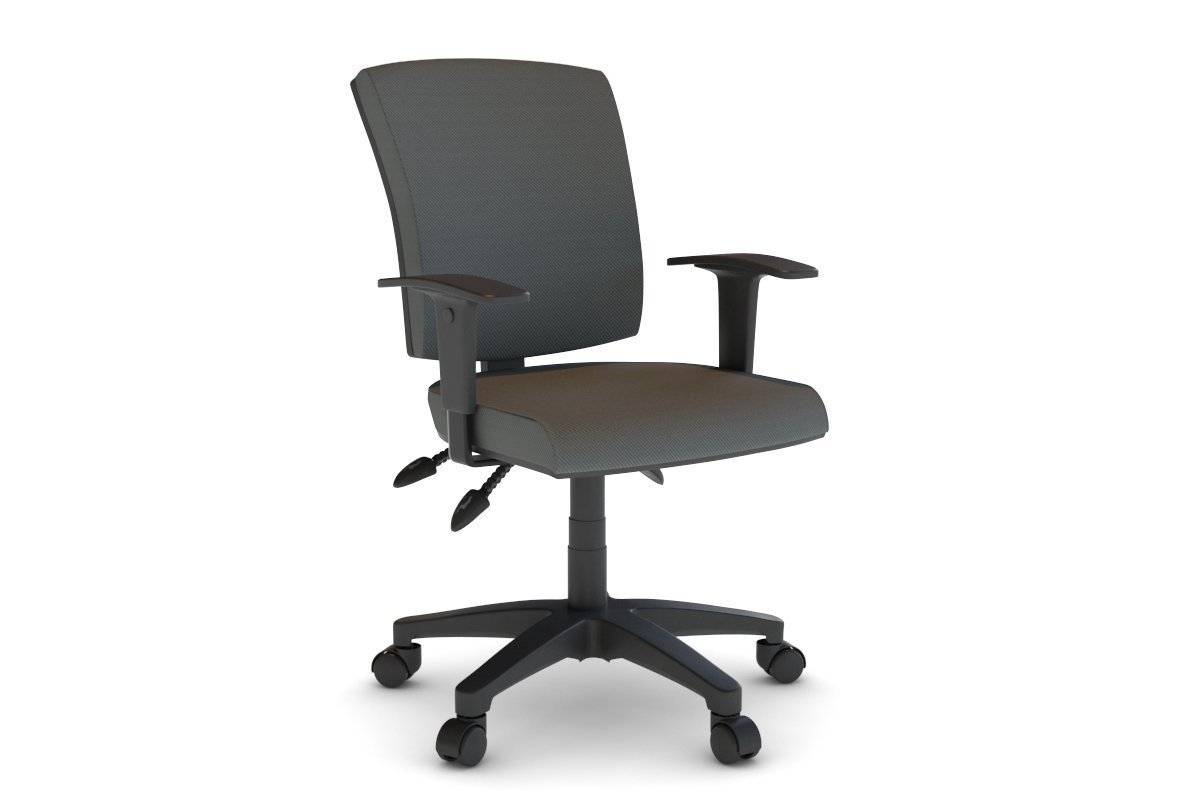 Heron Ergonomic Chair - Fabric Back Jasonl grey black height adjustable 