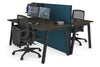 Horizon Quadro 2 Person Bench A Legs Office Workstation [1600L x 800W with Cable Scallop] - Thumbnail 46 