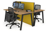 Horizon Quadro 2 Person Bench A Legs Office Workstation [1600L x 800W with Cable Scallop] - Thumbnail 38 