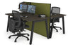 Horizon Quadro 2 Person Bench A Legs Office Workstation [1600L x 800W with Cable Scallop] - Thumbnail 45 