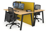 Horizon Quadro 2 Person Bench A Legs Office Workstation [1600L x 800W with Cable Scallop] - Thumbnail 32 