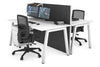 Horizon Quadro 2 Person Bench A Legs Office Workstation [1600L x 800W with Cable Scallop] - Thumbnail 6 