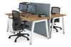 Horizon Quadro 2 Person Bench A Legs Office Workstation [1600L x 800W with Cable Scallop] - Thumbnail 17 