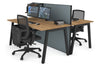 Horizon Quadro 2 Person Bench A Legs Office Workstation [1600L x 800W with Cable Scallop] - Thumbnail 41 