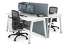 Horizon Quadro 2 Person Bench A Legs Office Workstation [1800L x 800W with Cable Scallop] - Thumbnail 5 
