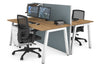 Horizon Quadro 2 Person Bench A Legs Office Workstation [1800L x 800W with Cable Scallop] - Thumbnail 17 