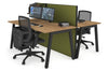 Horizon Quadro 2 Person Bench A Legs Office Workstation [1800L x 800W with Cable Scallop] - Thumbnail 39 