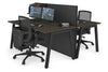 Horizon Quadro 2 Person Bench A Legs Office Workstation [1800L x 800W with Cable Scallop] - Thumbnail 48 
