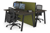 Horizon Quadro 2 Person Bench A Legs Office Workstation [1800L x 800W with Cable Scallop] - Thumbnail 45 