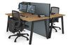 Horizon Quadro 2 Person Bench A Legs Office Workstation [1800L x 800W with Cable Scallop] - Thumbnail 41 