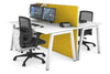 Horizon Quadro 2 Person Bench A Legs Office Workstation [1800L x 800W with Cable Scallop] - Thumbnail 2 