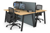 Horizon Quadro 2 Person Bench A Legs Office Workstation [1800L x 800W with Cable Scallop] - Thumbnail 35 