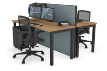  - Horizon Quadro 2 Person Bench Square Leg Office Workstations [1200L x 700W] - 1