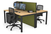 Horizon Quadro 2 Person Bench Square Legs Office Workstation [1400L x 800W with Cable Scallop] - Thumbnail 33 