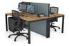 Horizon Quadro 2 Person Bench Square Legs Office Workstation [1400L x 800W with Cable Scallop] - Thumbnail 41 