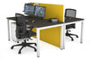 Horizon Quadro 2 Person Bench Square Legs Office Workstation [1400L x 800W with Cable Scallop] - Thumbnail 20 