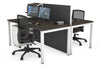 Horizon Quadro 2 Person Bench Square Legs Office Workstation [1400L x 800W with Cable Scallop] - Thumbnail 24 