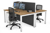 Horizon Quadro 2 Person Bench Square Legs Office Workstation [1400L x 800W with Cable Scallop] - Thumbnail 18 