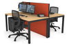 Horizon Quadro 2 Person Bench Square Legs Office Workstation [1400L x 800W with Cable Scallop] - Thumbnail 31 