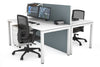 Horizon Quadro 2 Person Bench Square Legs Office Workstation [1400L x 800W with Cable Scallop] - Thumbnail 5 