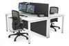 Horizon Quadro 2 Person Bench Square Legs Office Workstation [1400L x 800W with Cable Scallop] - Thumbnail 6 