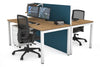 Horizon Quadro 2 Person Bench Square Legs Office Workstation [1400L x 800W with Cable Scallop] - Thumbnail 16 