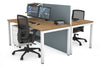 Horizon Quadro 2 Person Bench Square Legs Office Workstation [1400L x 800W with Cable Scallop] - Thumbnail 17 